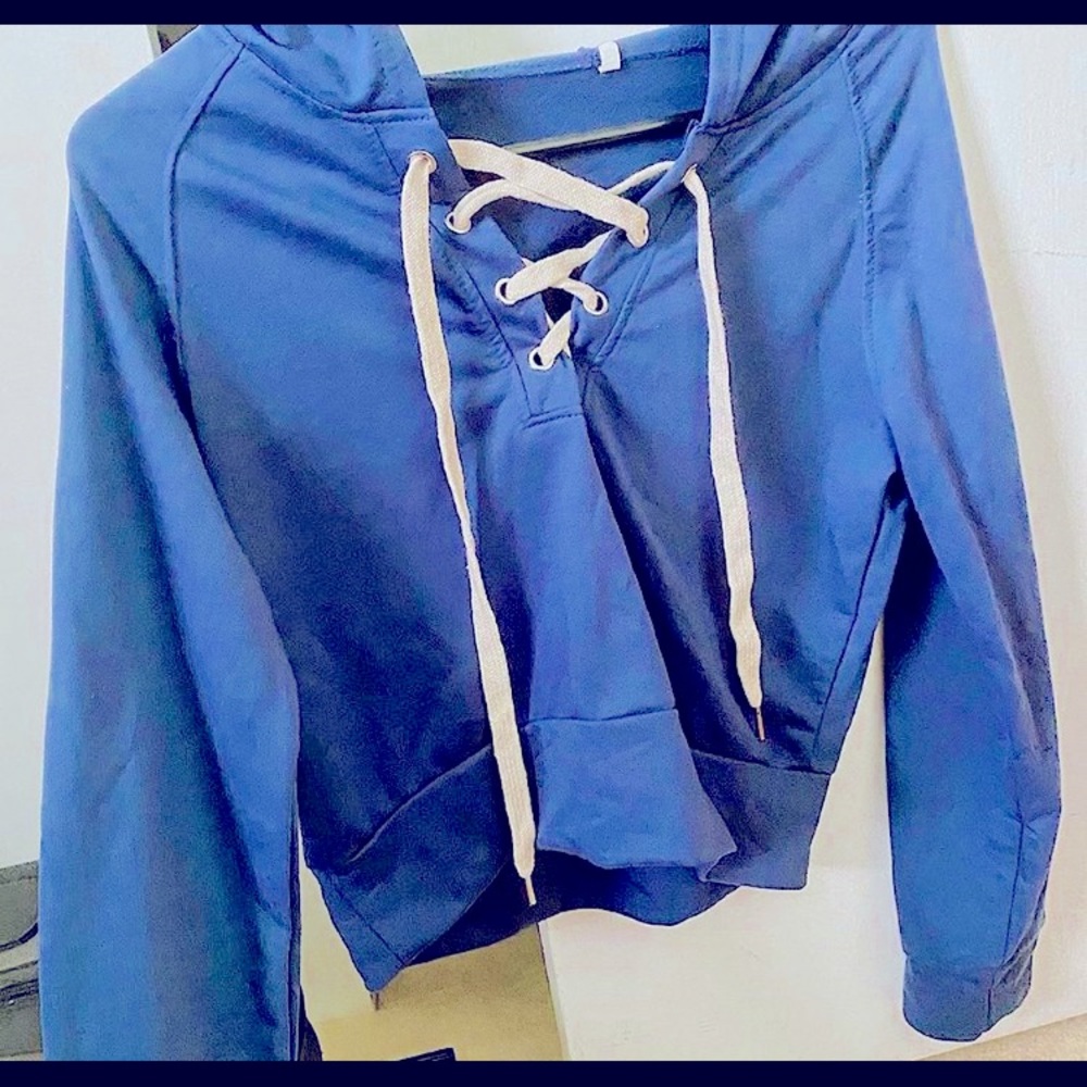 Blue hoodie!